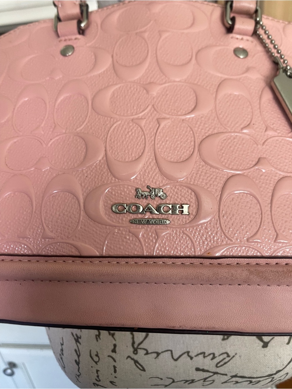 Coach Blush Pink Mini Sierra Embossed Signature Satchel - Picture 4 of 14